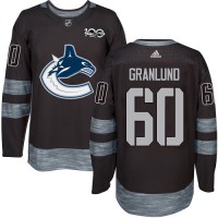 Adidas Vancouver Canucks #60 Markus Granlund Black 1917-2017 100th Anniversary Stitched NHL Jersey