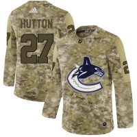 Adidas Vancouver Canucks #27 Ben Hutton Camo Authentic Stitched NHL Jersey