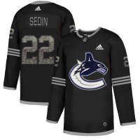 Adidas Vancouver Canucks #22 Daniel Sedin Black Authentic Classic Stitched NHL Jersey