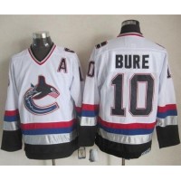 Vancouver Canucks #10 Pavel Bure White/Black CCM Throwback Stitched NHL Jersey