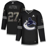 Adidas Vancouver Canucks #27 Ben Hutton Black Authentic Classic Stitched NHL Jersey