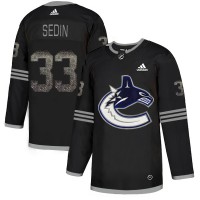 Adidas Vancouver Canucks #33 Henrik Sedin Black Authentic Classic Stitched NHL Jersey