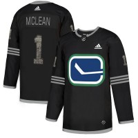 Adidas Vancouver Canucks #1 Kirk Mclean Black_1 Authentic Classic Stitched NHL Jersey