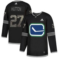 Adidas Vancouver Canucks #27 Ben Hutton Black_1 Authentic Classic Stitched NHL Jersey