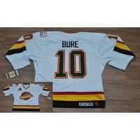 Vancouver Canucks #10 Pavel Bure Stitched White CCM Throwback Vintage NHL Jersey