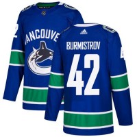 Adidas Vancouver Canucks #42 Alex Burmistrov Blue Home Authentic Stitched NHL Jersey