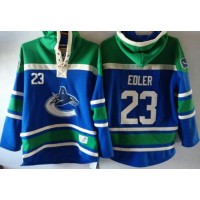 Vancouver Canucks #23 Alexander Edler Blue Sawyer Hooded Sweatshirt Stitched NHL Jersey