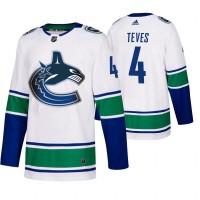 Vancouver Vancouver Canucks #4 Josh Teves 50th Anniversary Men's White 2019-20 Away Authentic NHL Jersey
