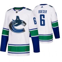 Vancouver Vancouver Canucks #6 Brock Boeser 50th Anniversary Men's White 2019-20 Away Authentic NHL Jersey