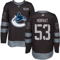 Adidas Vancouver Canucks #53 Bo Horvat Black 1917-2017 100th Anniversary Stitched NHL Jersey
