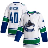 Vancouver Vancouver Canucks #40 Elias Pettersson Men's adidas White 2019-20 Away Authentic NHL Jersey