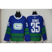Adidas Vancouver Canucks #35 Thatcher Demko Blue Alternate Authentic Stitched NHL Jersey