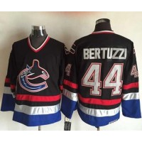 Vancouver Canucks #44 Todd Bertuzzi Black/Blue CCM Throwback Stitched NHL Jersey