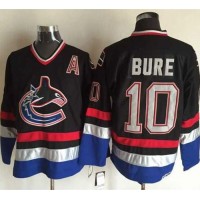 Vancouver Canucks #10 Pavel Bure Black/Blue CCM Throwback Stitched NHL Jersey