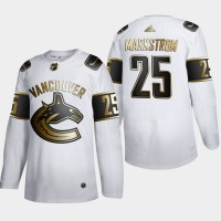 Vancouver Vancouver Canucks #25 Jacob Markstrom Men's Adidas White Golden Edition Limited Stitched NHL Jersey