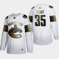 Vancouver Vancouver Canucks #35 Thatcher Demko Men's Adidas White Golden Edition Limited Stitched NHL Jersey