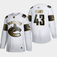 Vancouver Vancouver Canucks #43 Quinn Hughes Men's Adidas White Golden Edition Limited Stitched NHL Jersey