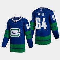 Vancouver Vancouver Canucks #64 Tyler Motte Men's Adidas 2020-21 Authentic Player Alternate Stitched NHL Jersey Blue