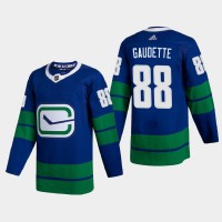 Vancouver Vancouver Canucks #88 Adam Gaudette Men's Adidas 2020-21 Authentic Player Alternate Stitched NHL Jersey Blue