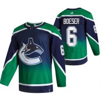 Vancouver Vancouver Canucks #6 Brock Boeser Green Men's Adidas 2020-21 Reverse Retro Alternate NHL Jersey