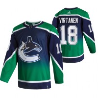 Vancouver Vancouver Canucks #18 Jake Virtanen Green Men's Adidas 2020-21 Reverse Retro Alternate NHL Jersey