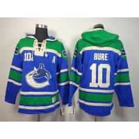 Vancouver Canucks #10 Pavel Bure Blue Sawyer Hooded Sweatshirt Stitched NHL Jersey