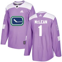 Adidas Vancouver Canucks #1 Kirk Mclean Purple Authentic Fights Cancer Stitched NHL Jersey