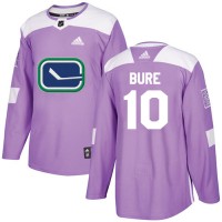 Adidas Vancouver Canucks #10 Pavel Bure Purple Authentic Fights Cancer Stitched NHL Jersey