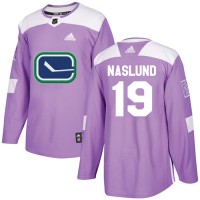 Adidas Vancouver Canucks #19 Markus Naslund Purple Authentic Fights Cancer Stitched NHL Jersey