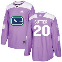 Adidas Vancouver Canucks #20 Brandon Sutter Purple Authentic Fights Cancer Stitched NHL Jersey