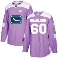 Adidas Vancouver Canucks #60 Markus Granlund Purple Authentic Fights Cancer Stitched NHL Jersey