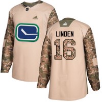 Adidas Vancouver Canucks #16 Trevor Linden Camo Authentic 2017 Veterans Day Stitched NHL Jersey