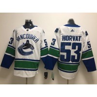 Adidas Vancouver Canucks #53 Bo Horvat White Road Authentic Stitched NHL Jersey