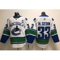 Adidas Vancouver Canucks #33 Henrik Sedin White Road Authentic Stitched NHL Jersey