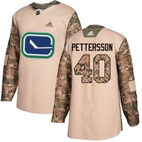 Adidas Vancouver Canucks #40 Elias Pettersson Camo Authentic 2017 Veterans Day Stitched NHL Jersey