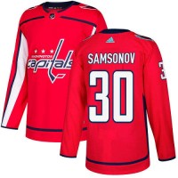 Adidas Washington Capitals #30 Ilya Samsonov Red Home Authentic Stitched NHL Jersey
