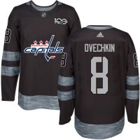 Adidas Washington Capitals #8 Alex Ovechkin Black 1917-2017 100th Anniversary Stitched NHL Jersey