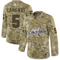 Adidas Washington Capitals #5 Rod Langway Camo Authentic Stitched NHL Jersey