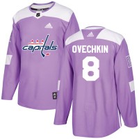 Adidas Washington Capitals #8 Alex Ovechkin Purple Authentic Fights Cancer Stitched NHL Jersey