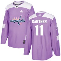 Adidas Washington Capitals #11 Mike Gartner Purple Authentic Fights Cancer Stitched NHL Jersey