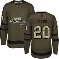 Adidas Washington Capitals #20 Lars Eller Green Salute to Service Stitched NHL Jersey