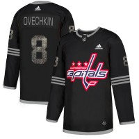Adidas Washington Capitals #8 Alex Ovechkin Black Authentic Classic Stitched NHL Jersey