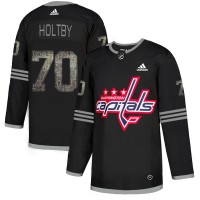 Adidas Washington Capitals #70 Braden Holtby Black Authentic Classic Stitched NHL Jersey