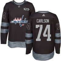 Adidas Washington Capitals #74 John Carlson Black 1917-2017 100th Anniversary Stitched NHL Jersey