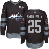Adidas Washington Capitals #25 Devante Smith-Pelly Black 1917-2017 100th Anniversary Stitched NHL Jersey