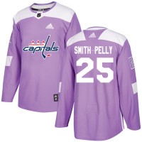 Adidas Washington Capitals #25 Devante Smith-Pelly Purple Authentic Fights Cancer Stitched NHL Jersey