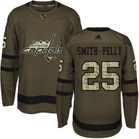 Adidas Washington Capitals #25 Devante Smith-Pelly Green Salute to Service Stitched NHL Jersey