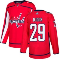 Adidas Washington Capitals #29 Christian Djoos Red Home Authentic Stitched NHL Jersey