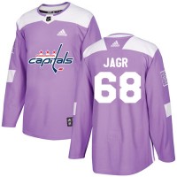 Adidas Washington Capitals #68 Jaromir Jagr Purple Authentic Fights Cancer Stitched NHL Jersey