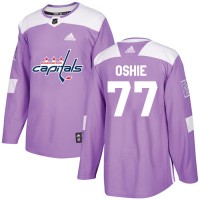 Adidas Washington Capitals #77 T.J. Oshie Purple Authentic Fights Cancer Stitched NHL Jersey
